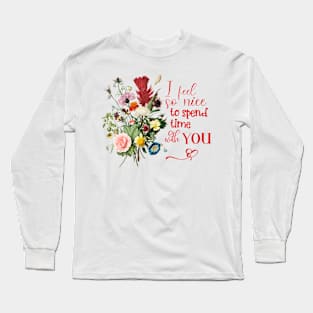 Colorful Floral Valentine Long Sleeve T-Shirt